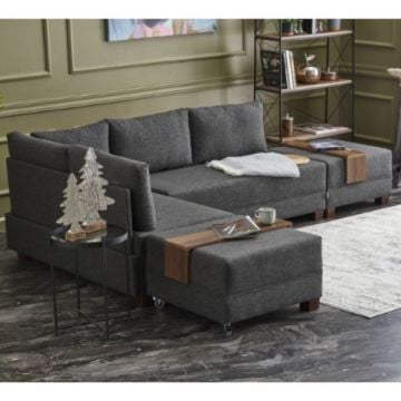 Hoekzetel Balcab Home | 210 x 280 x 70 cm | Antraciet