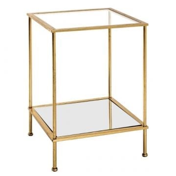 Bijzettafel | 39 x 39 x 55 cm | Goud-design