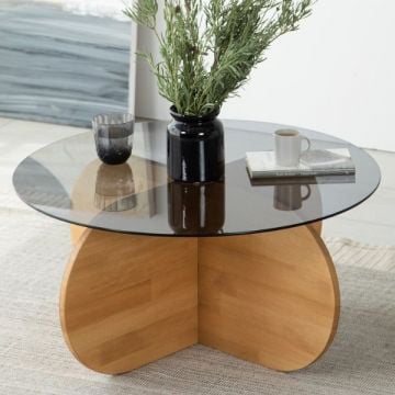 Ronde salontafel Woody Fashion | Ø75 x 35 cm | Oak-design