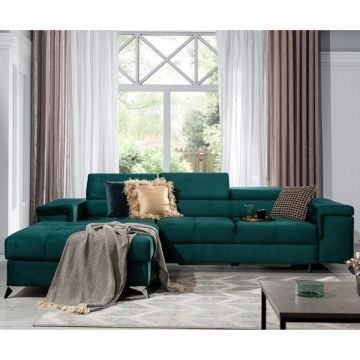 Hoekzetel Ricardo | 280 x 205 x 90 cm | Groen