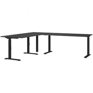 Hoekbureau Hermoso | 240 x 200 x 71 cm | Zwart