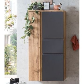 Middelgrote opbergkast Varese | 65 x 35 x 130 cm | Grijs