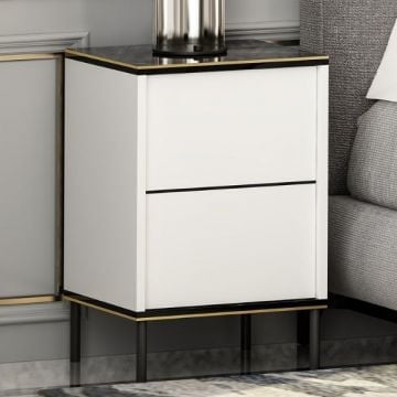 Nachtkastje Woody Fashion | 40 x 35 x 60 cm | Wit
