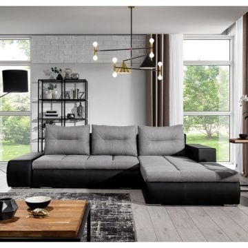Hoekzetel Ottavio | 275 x 180 x 80 cm | Grijs