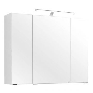 Spiegelkast Portofino | Inclusief verlichting | 80 x 20 x 64 cm | Wit