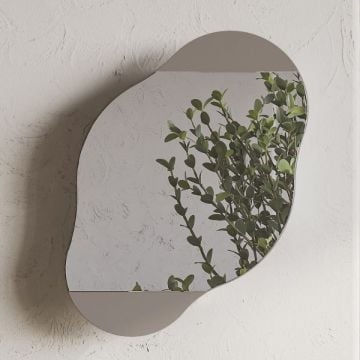 Organische badkamerspiegel | 60 x 13 x 75 cm | Light Mocha-design