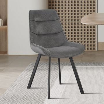 Eetkamerstoel Amalia | 53 x 61 x 87 cm | Grijs design