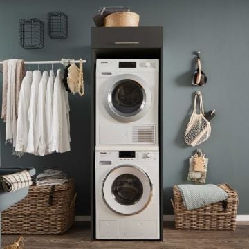Wasmachinekast Laundreezy | 68 x 68 x 200 cm | Antraciet