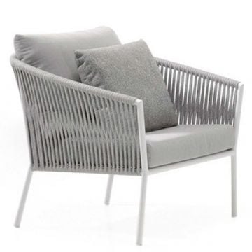 1-zit tuin Gabon | 78 x 80 x 75 cm | Grijs design