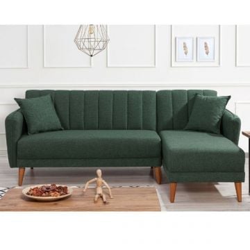 Hoekzetel Del Sofa | 225 x 150 x 85 cm | Groen