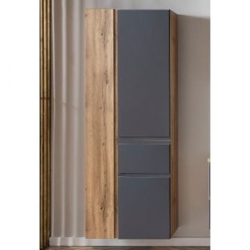 Kolomkast Varese | 65 x 35 x 180 cm | Grijs