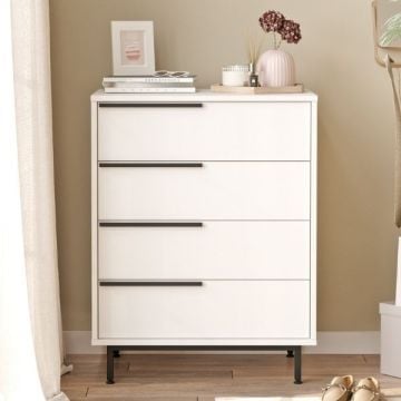 Commode Woody Fashion | 75 x 45 x 95 cm | Wit