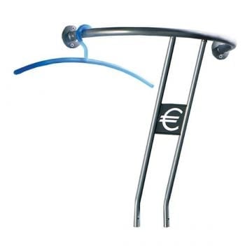 Wandkapstok | Aluminiumkleur | Euro-design | 20 kg capaciteit