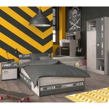 Kinderkamerset Fabric | Kinderbed, Bedladeset, Nachtkastje, Kledingkast, Bureau