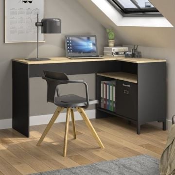 Hoekbureau Manchester | 136 x 88 x 73 cm | Helvezia Oak-design