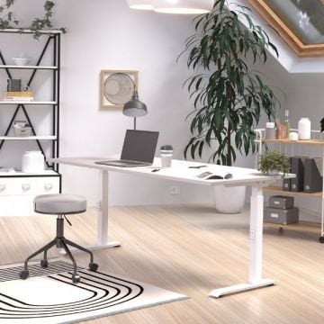 Bureautafel Hermoso | 180 x 80 x 91 cm | Grijs-witdesign