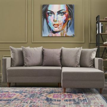 Hoekzetel Balcab Home | 215 x 150 x 80 cm | Cream-design