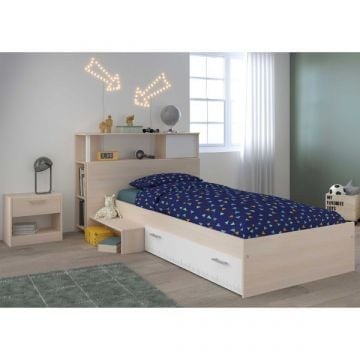 Kinderkamercombinatie Charly 90x200 | Kinderbed, nachtkastje, achterbouwstuk