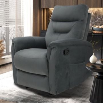 Relaxfauteuil Breda | 79 x 96 x 100 cm | Manueel verstelbaar | Grijs
