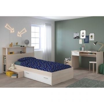 Kinderkamercombinatie Charly 90x190 | Kinderbed, achterbouwstuk, bureau