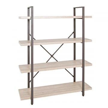 Wandrek Friso 105cm, 4 planken - bruin/eik decor