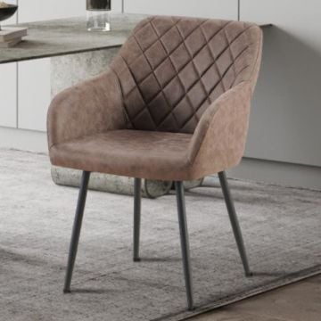Stoel Evita | 56 x 62 x 82 cm | Bruin
