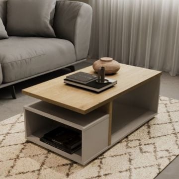 Salontafel Access | 91,8 x 50 x 36 cm | Bruin-wit