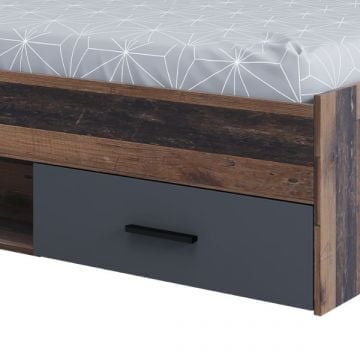 Verlengbare eettafel Magda | 205 x 90 x 77 cm | Brown Matte Black