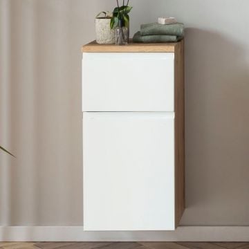 Bijzetkast badkamer Varese | 40 x 35 x 64 cm | Wit