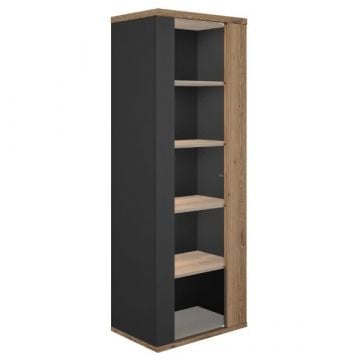 Vitrinekast Magda | 64 x 45 x 178 cm | Brown Matte Black