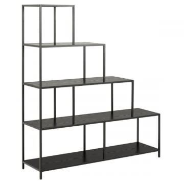 Rek Dover 135cm 4 legplanken - zwart