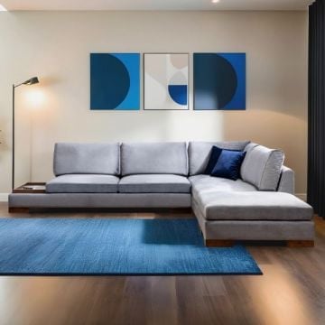 Hoekzetel Artie | 313 x 97 x 80 cm | Donkergrijs