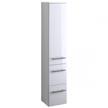 Kolomkast Small 25cm 1 deur & 2 lades - hoogglans wit