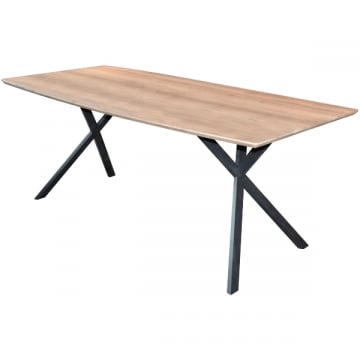 Eettafel Alec 190x90 industrieel - eik