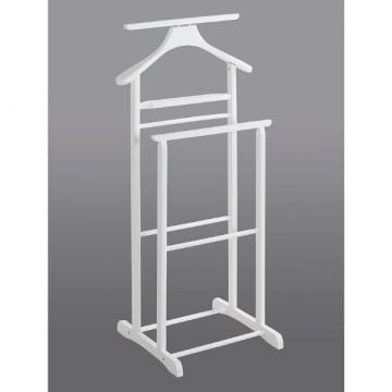 Kledingrek met broekenhanger | Wit
