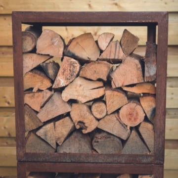 Houtopslag Elara 50x40x50cm staal - roest