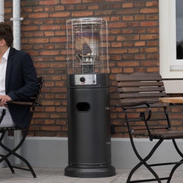Terrasverwarmer Perseus op gas 46x134cm - grijs