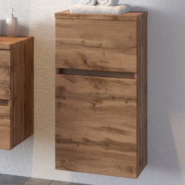 Badkamerkastje Pisca 40cm 1 deur & 1 lade - eik