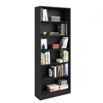 Boekenkast Hobby 198 cm-5 legplanken-zwart