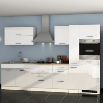 Kitchenette Ragnar 320cm met oven - hoogglans wit