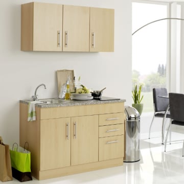 Kitchenette Toto 120cm met kookplaat - beuk/marmer