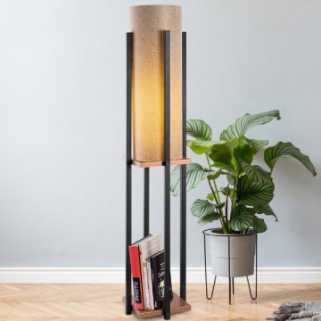 Lampana Vloerlamp | Metalen Lamphuis | Zwart Koper