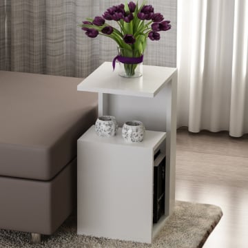 Bijzettafel Mariam-wit