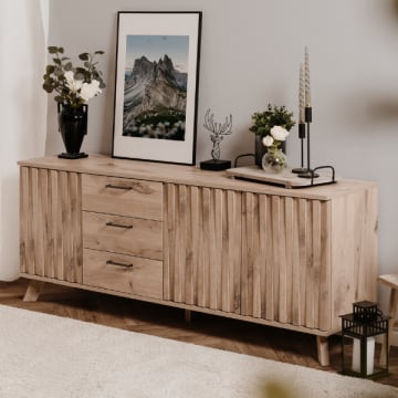 Dressoir Arabella 175 cm 3 lades-Zweedse eik