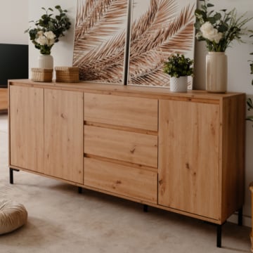 Dressoir Korina 178 cm-artisanale eik