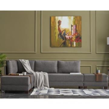 Hoekzetel Balcab Home | 210 x 280 x 70 cm | Donkergrijs
