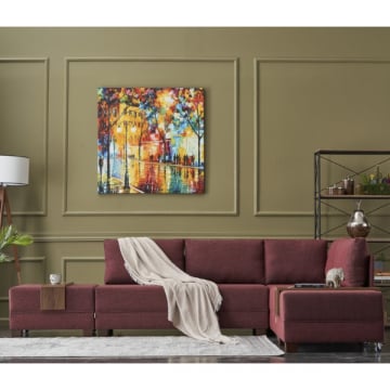 Hoekzetel Balcab Home | 210 x 280 x 70 cm | Bordeaux