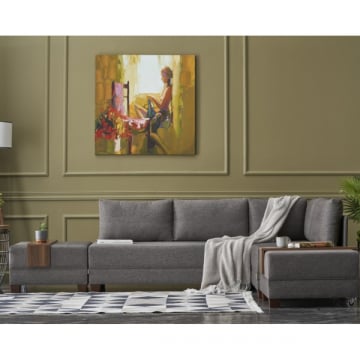 Hoekzetel Balcab Home | 210 x 280 x 70 cm | Donkergrijs