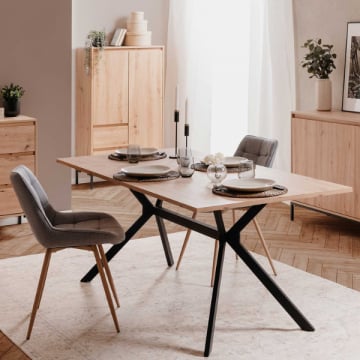 Eettafel Korina 180x90 cm-artisanale eik