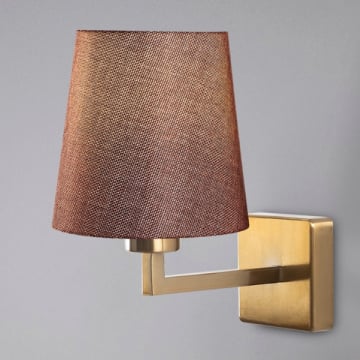 Sharifa Wandlamp | 18x24cm Stoffen Kap | Goudbruin